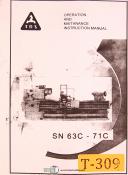 Tos-TOS SN 55B 63B & 71B, Lathe Operating Instructions Maintenance & Assembly Manual-SN 55B-SN 55B-63B-71B-SN 63B-SN 71B-03